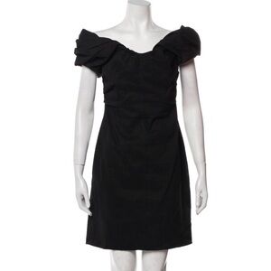 A.L.C. Black Ruffled Mini Dress